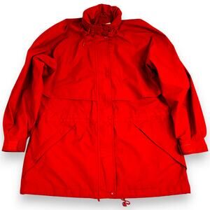 Eddie Bauer Womens L Jacket Gore Tex Red Hooded Vintage